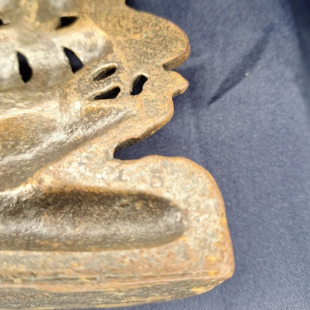 Vintage Cast Iron Ship Sailing Doorstop Bookend Decor Heavy Bronzed Antique Ship